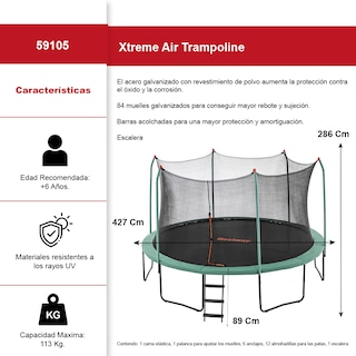 Foto 2 | Trampolín Brincolín Bestway Xtreme Air Con Red Tumbling 4.27 Mts