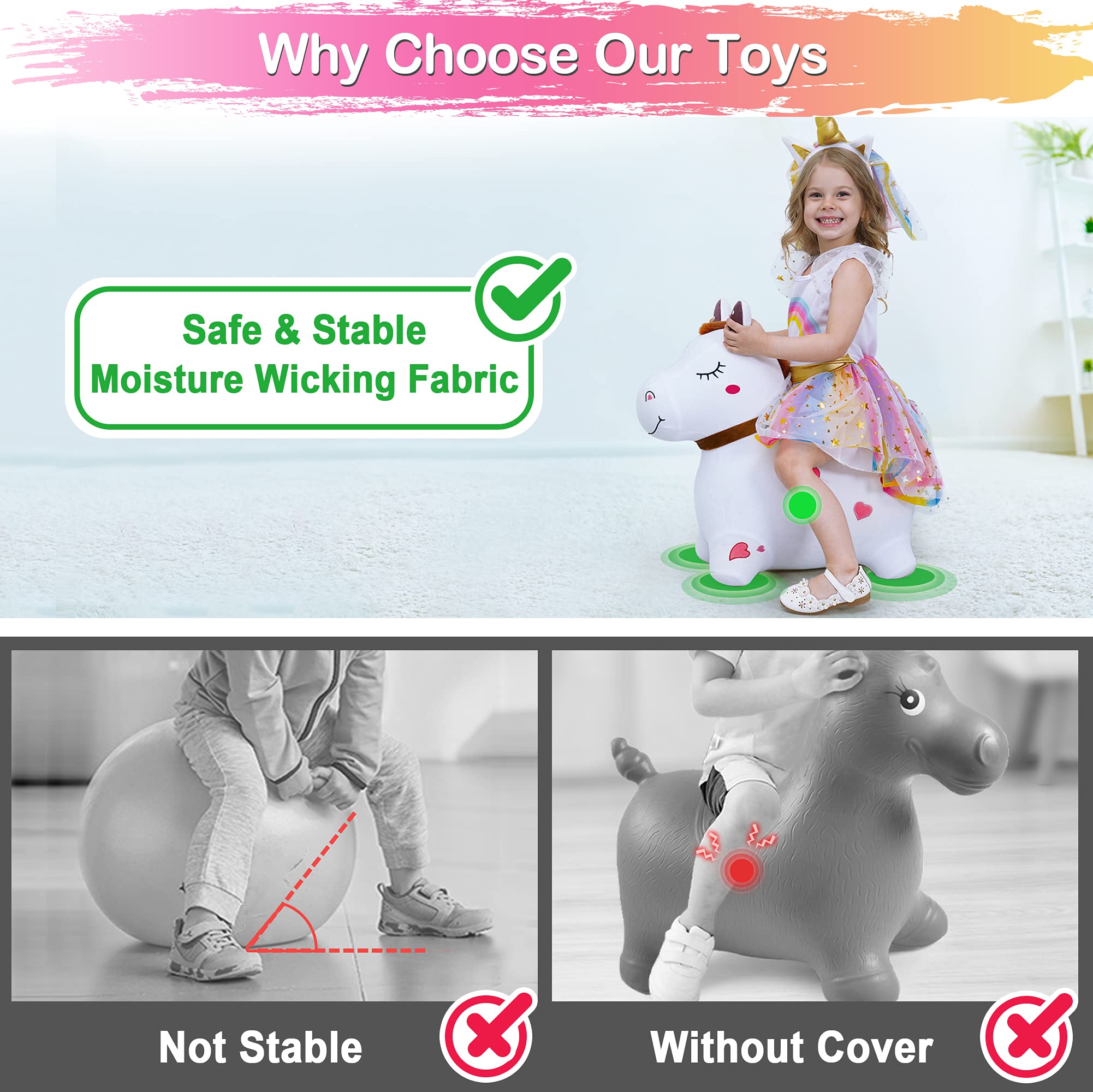 Foto 5 pulgar | Bouncy Horse Iplay Ilearn Bouncy Pals, Color Blanco, Para Niños De 18 A 60 Años - Venta Internacional.