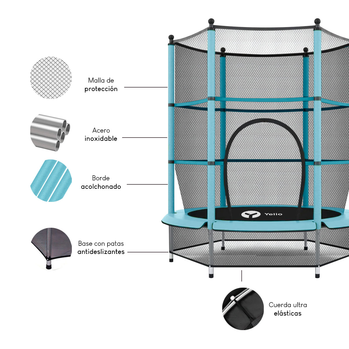 Foto 4 | Brincolin Trampolin Profesional Infantil Azul
