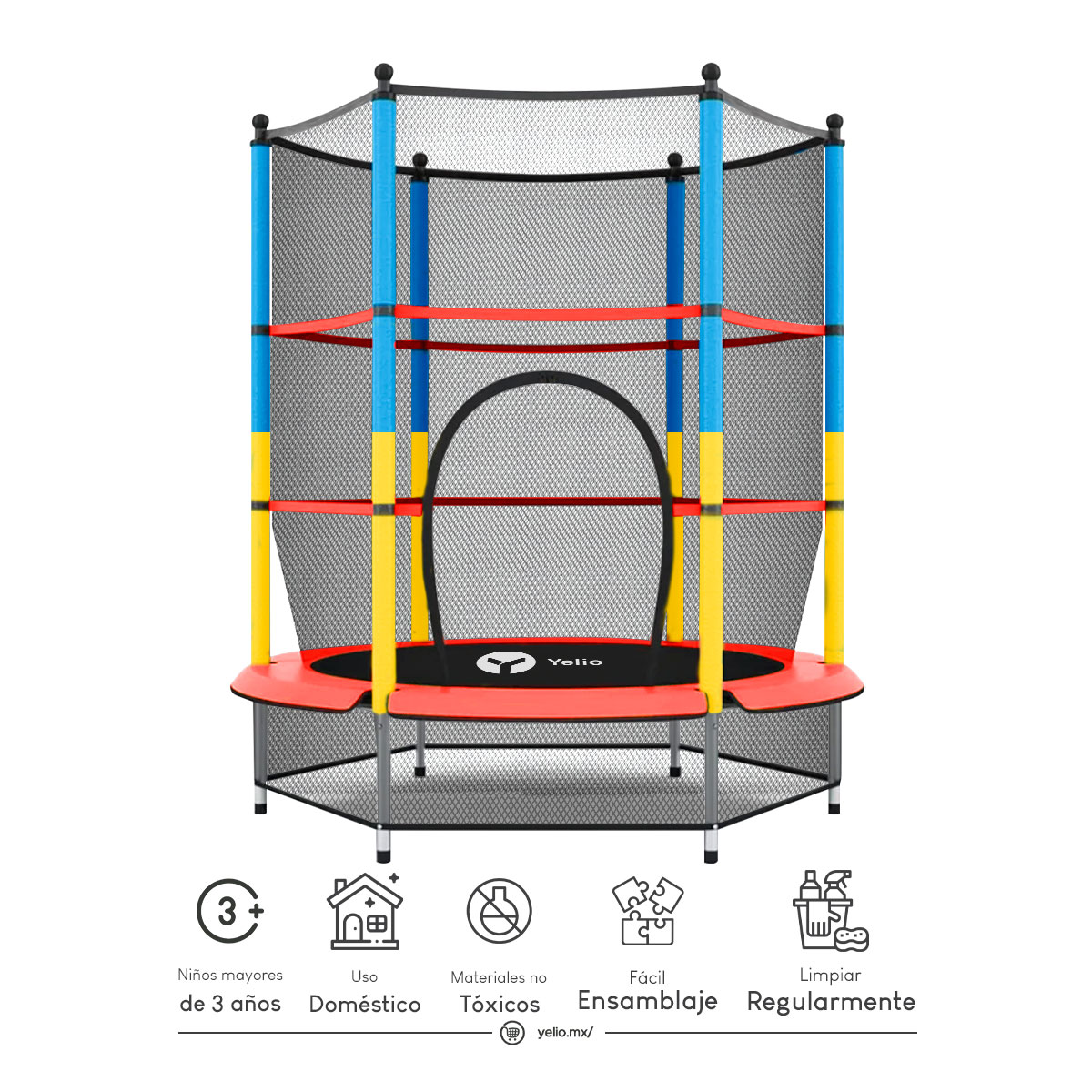 Foto 3 pulgar | Brincolin Trampolin Profesional Infantil Rojo