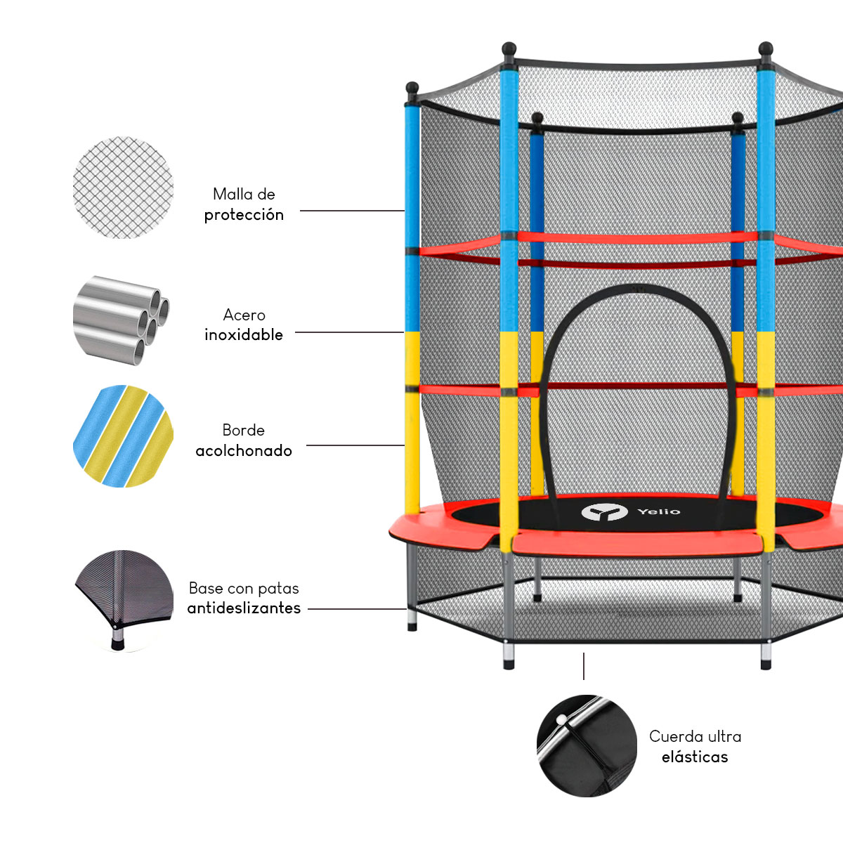 Foto 5 pulgar | Brincolin Trampolin Profesional Infantil Rojo