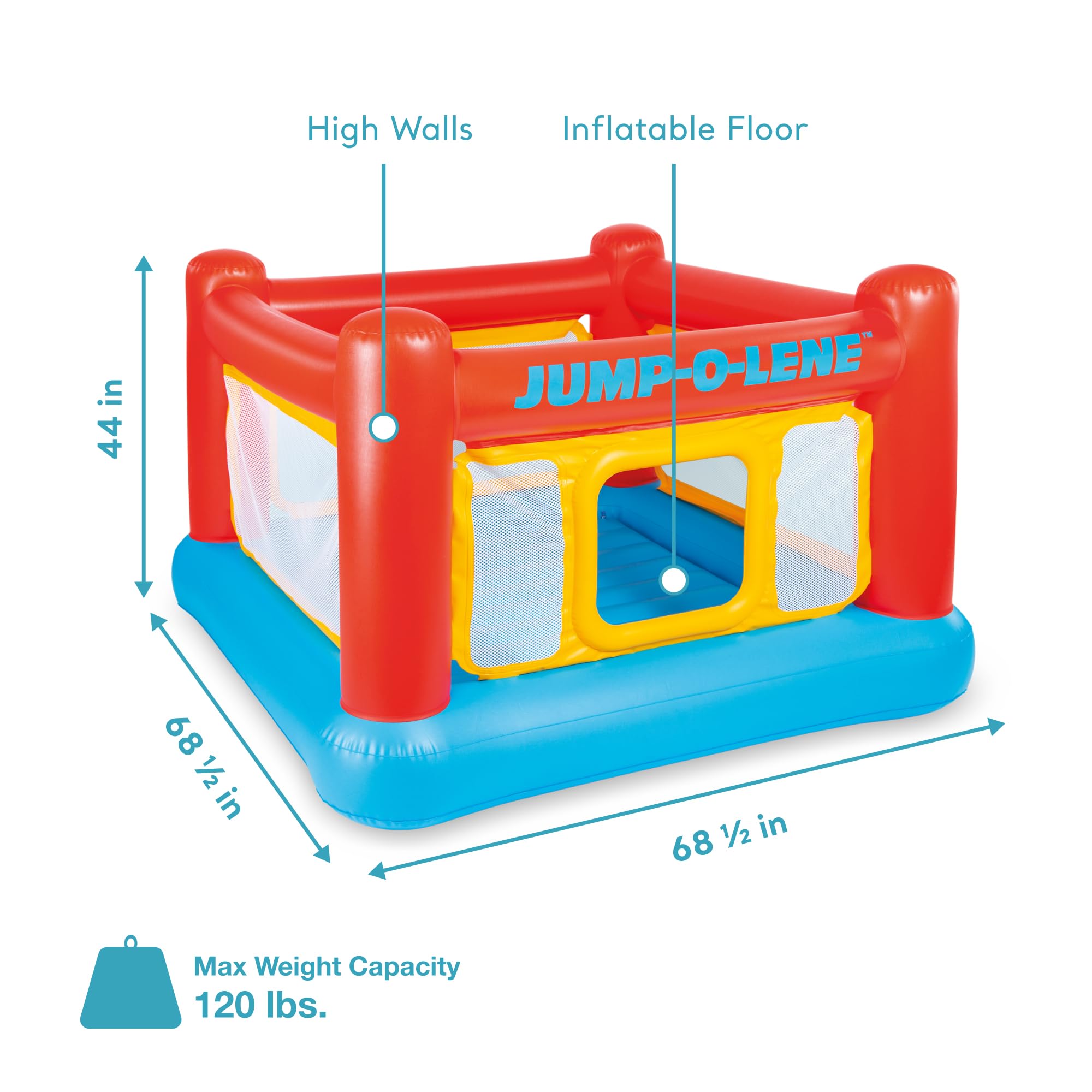 Foto 3 pulgar | Trampolín Inflable Jump-o-lene Con Castillo Hinchable Para Niños - Venta Internacional.
