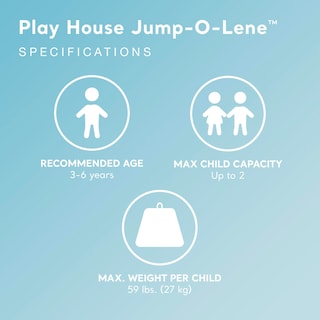 Foto 3 | Trampolín Inflable Jump-o-lene Con Castillo Hinchable Para Niños - Venta Internacional.