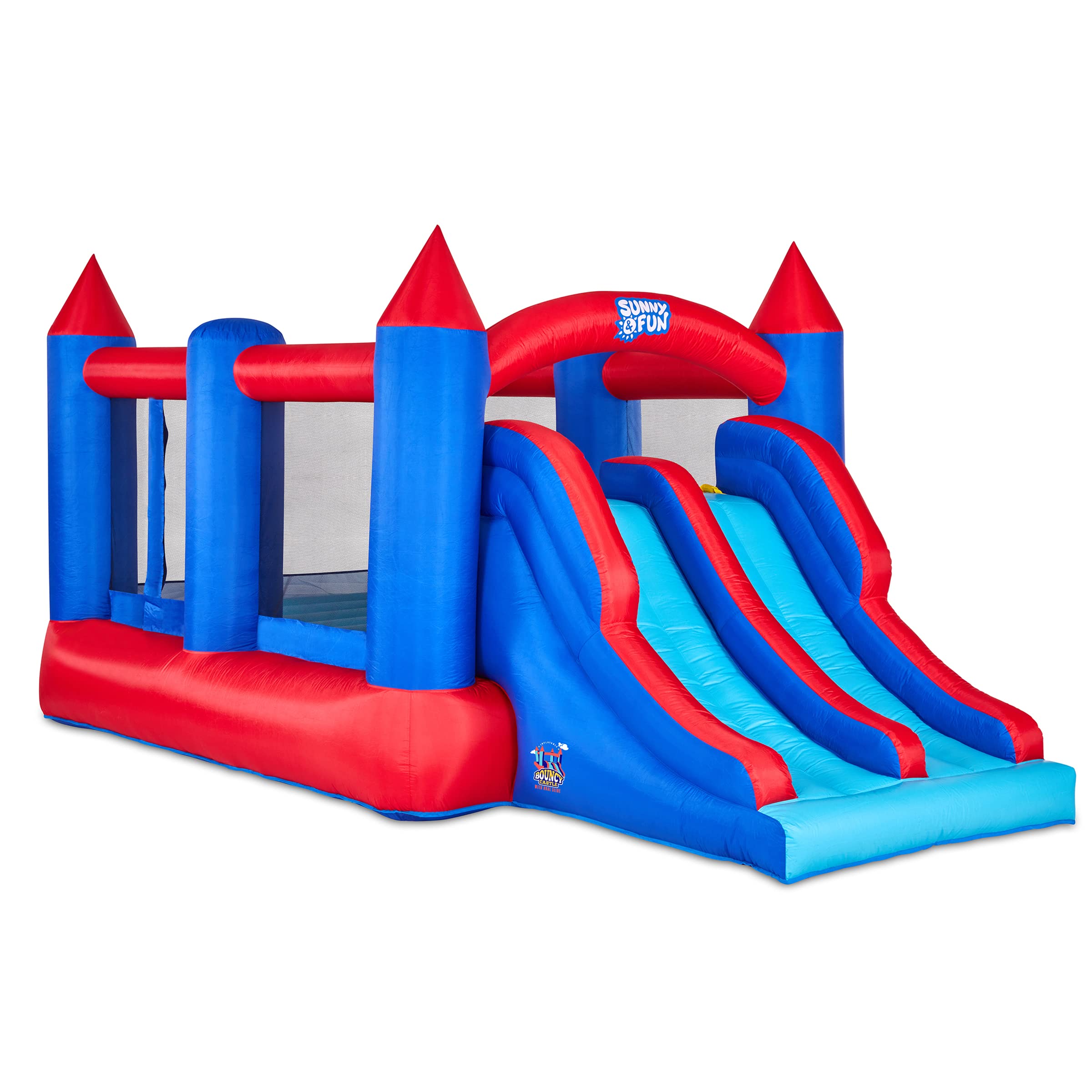 Foto 2 pulgar | Castillo Hinchable Sunny & Fun Con Doble Tobogán Para 4 Niños - Venta Internacional.