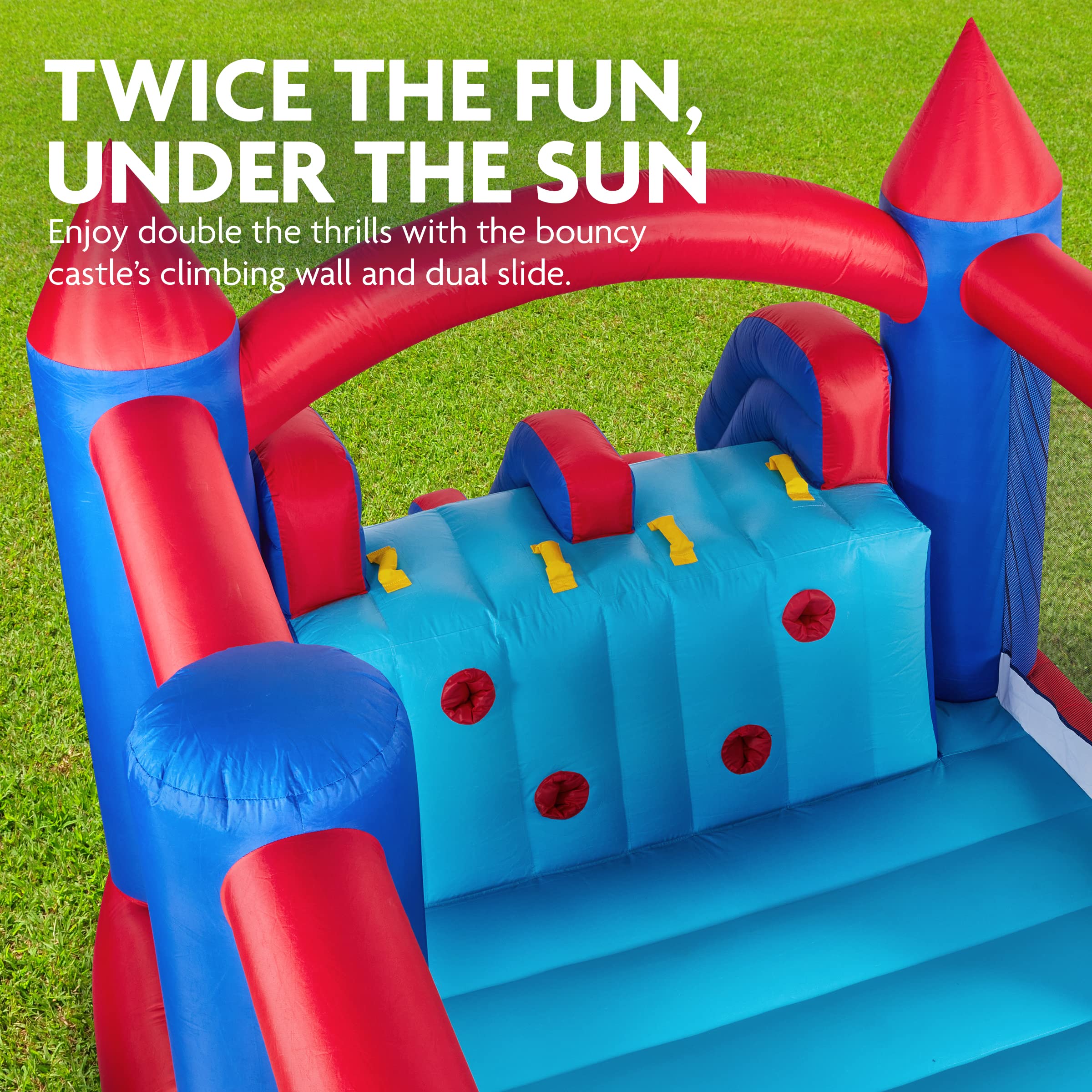 Foto 4 pulgar | Castillo Hinchable Sunny & Fun Con Doble Tobogán Para 4 Niños - Venta Internacional.