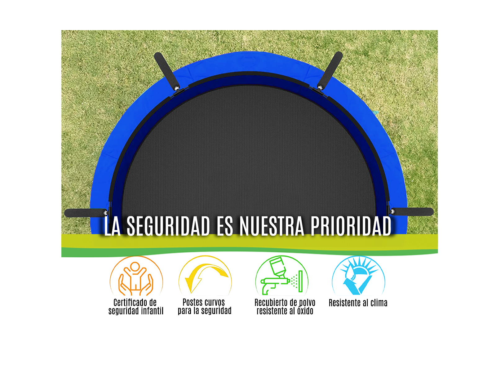 Foto 4 pulgar | Trampolín Pumpkin 14ft Azul