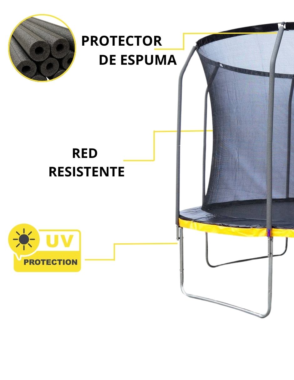 Foto 4 pulgar | Trampolín Brincolín 9 Pies 2.74 M Reforzado Con Red De Seguridad