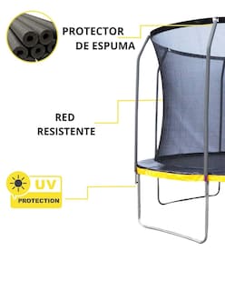 Foto 3 | Trampolín Brincolín 9 Pies 2.74 M Reforzado Con Red De Seguridad