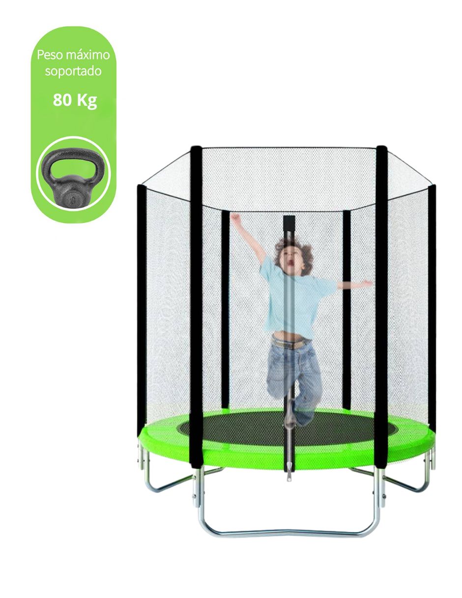 Foto 4 pulgar | Trampolín Brincolín 6 Pies 1.83 M Reforzado Con Red De Seguridad