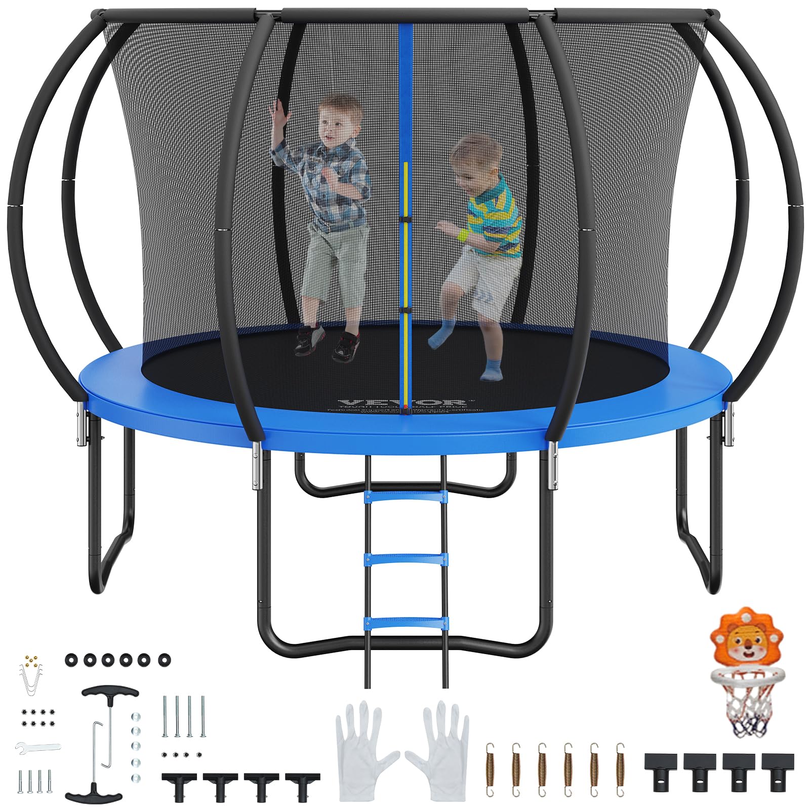 Foto 2 pulgar | Trampolín Vevor De 10 Pies Con Red, Escalera Y Poste - Venta Internacional.