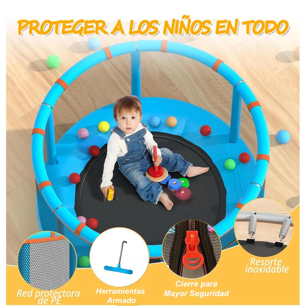 Foto 3 pulgar | Trampolín Brincolín Para Niños Tumbling Red Seguridad 1.4m