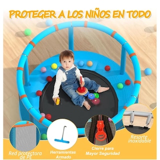 Foto 2 | Trampolín Brincolín Para Niños Tumbling Red Seguridad 1.4m