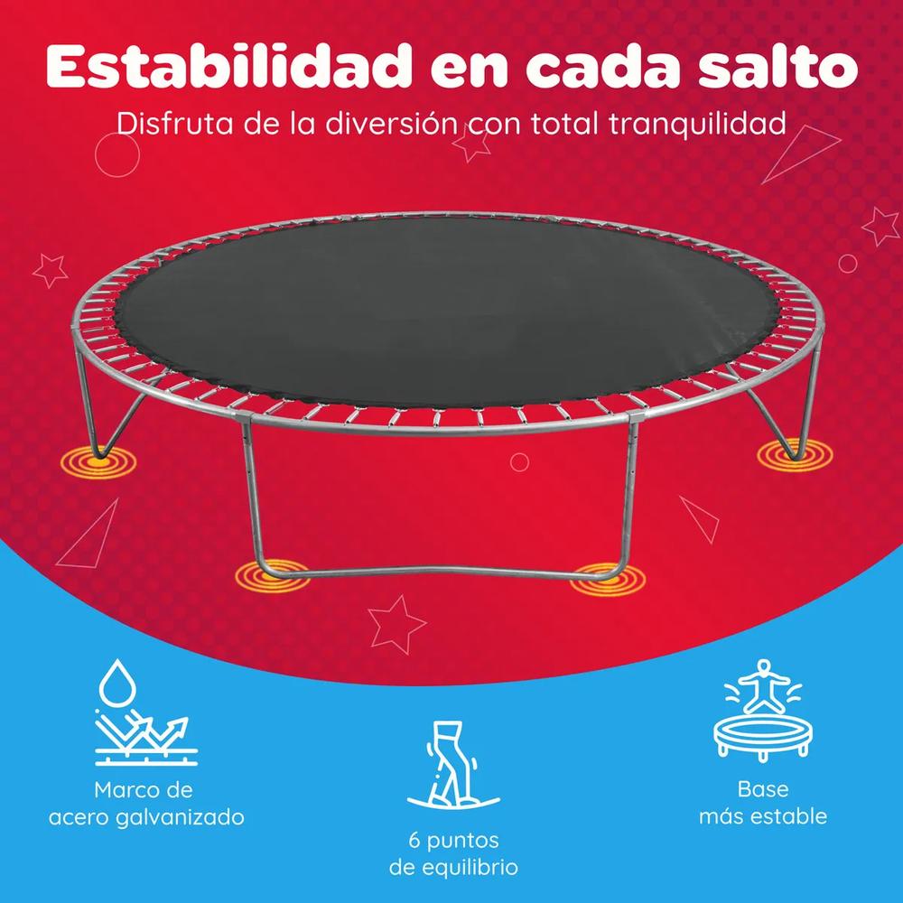Foto 3 pulgar | Trampolín Brincolín Para Niños Tumbling Red Seguridad 1.4m