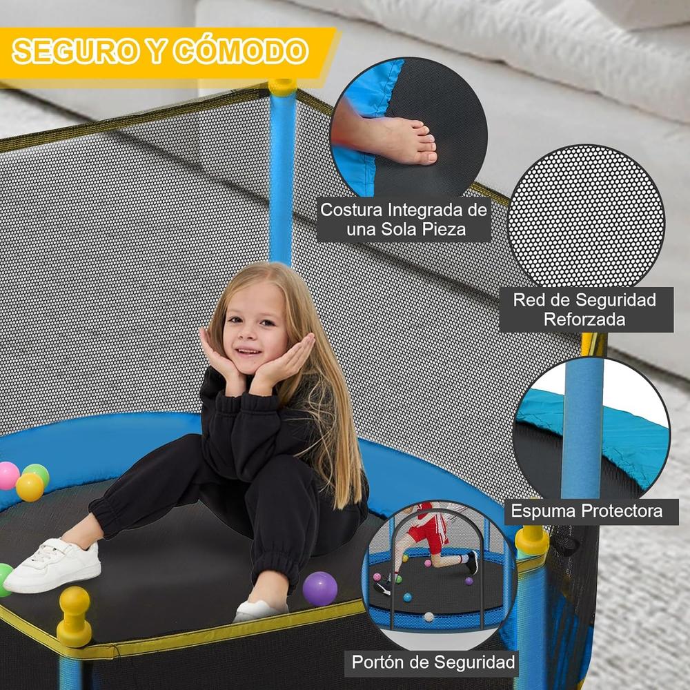 Foto 6 pulgar | Trampolín Brincolín Para Niños Tumbling Red Seguridad 1.4m