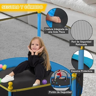 Foto 5 | Trampolín Brincolín Para Niños Tumbling Red Seguridad 1.4m