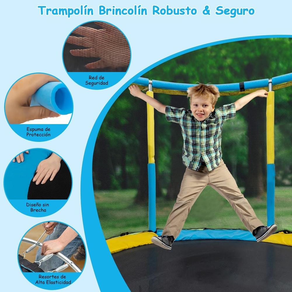Foto 8 pulgar | Trampolín Brincolín Para Niños Tumbling Red Seguridad 1.4m