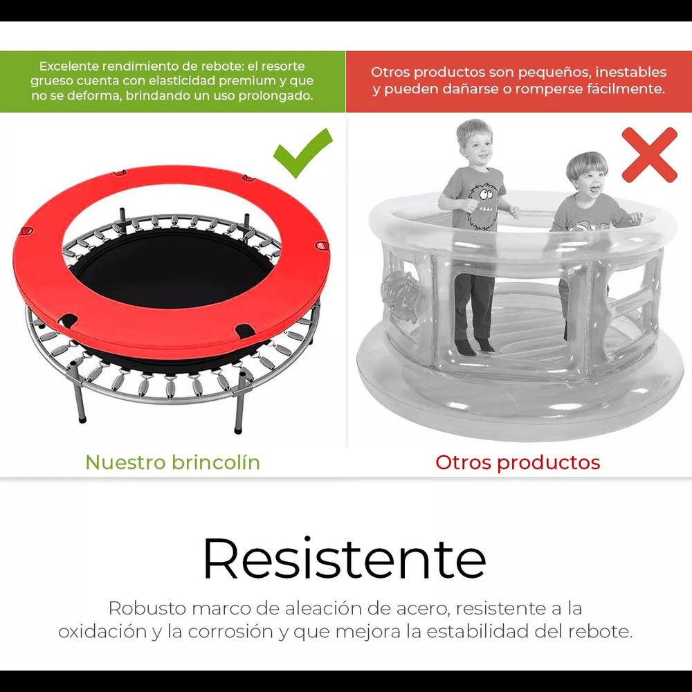 Foto 5 pulgar | Trampolín Brincolín Infantil Tumbling Con Red Seguridad 1.4m