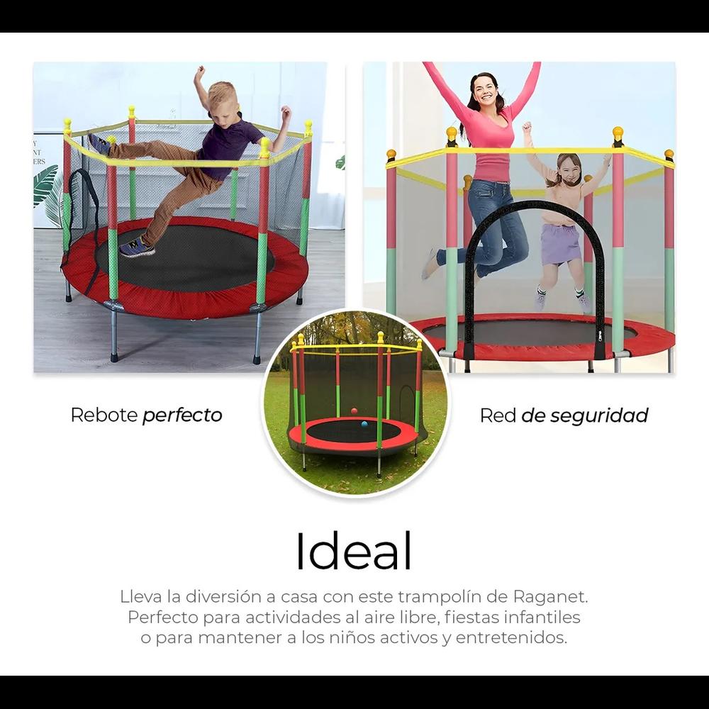 Foto 5 | Trampolín Brincolín Infantil Tumbling Con Red Seguridad 1.4m