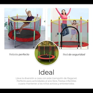 Foto 5 | Trampolín Brincolín Infantil Tumbling Con Red Seguridad 1.4m