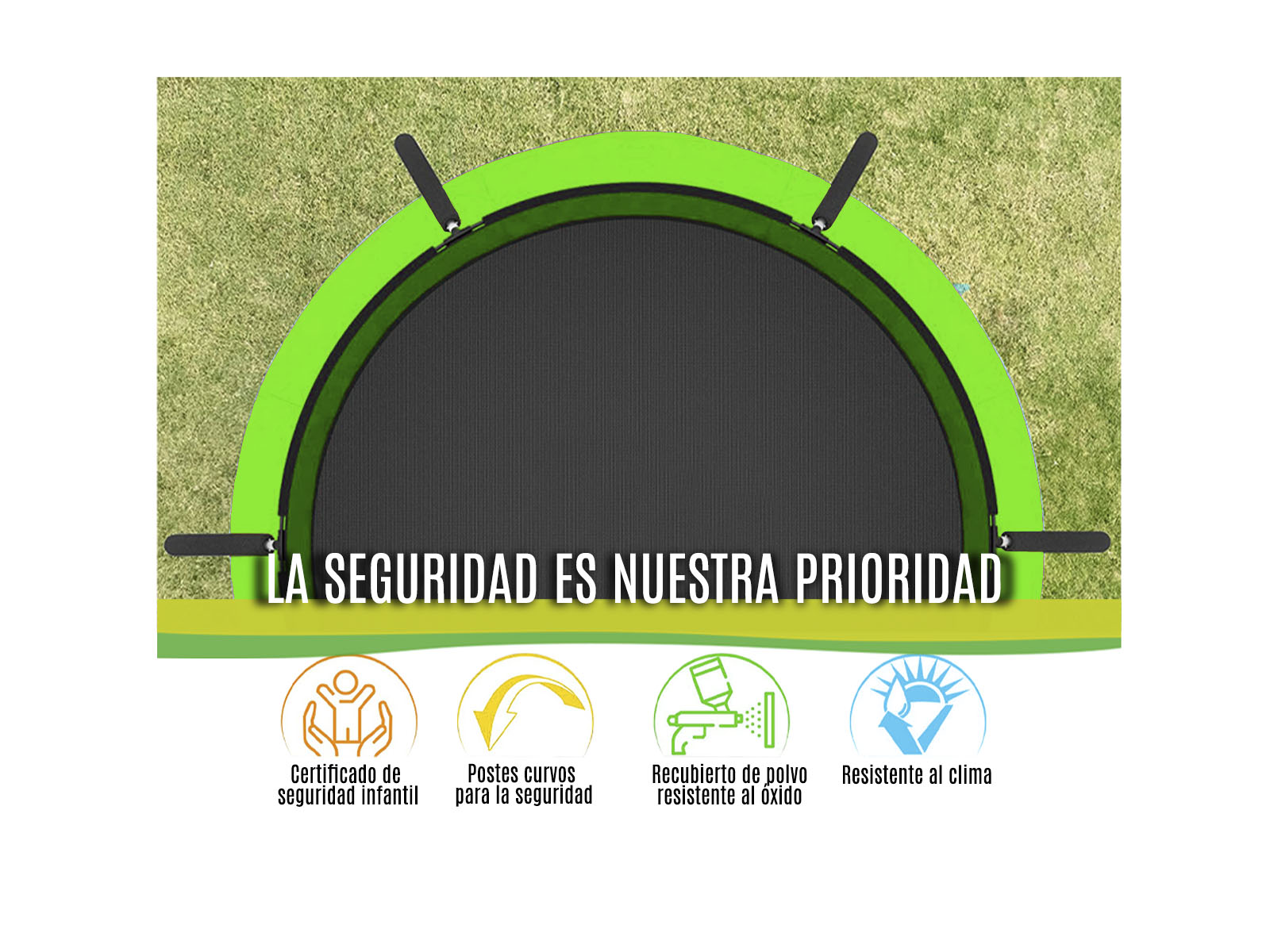 Foto 4 pulgar | Trampolin Pumpkin Verde 16ft