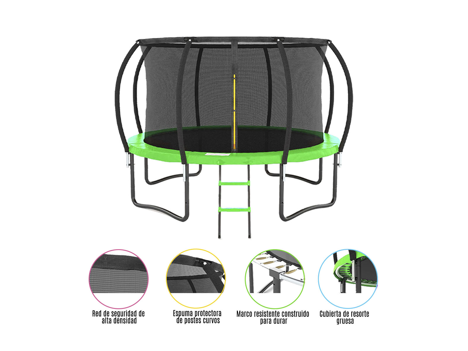 Foto 5 pulgar | Trampolin Pumpkin Verde 16ft
