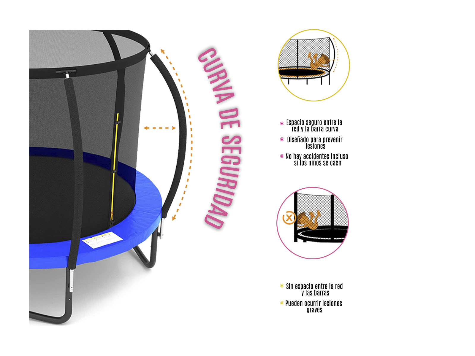 Foto 3 pulgar | Trampolin Pumpkin Azul 16ft
