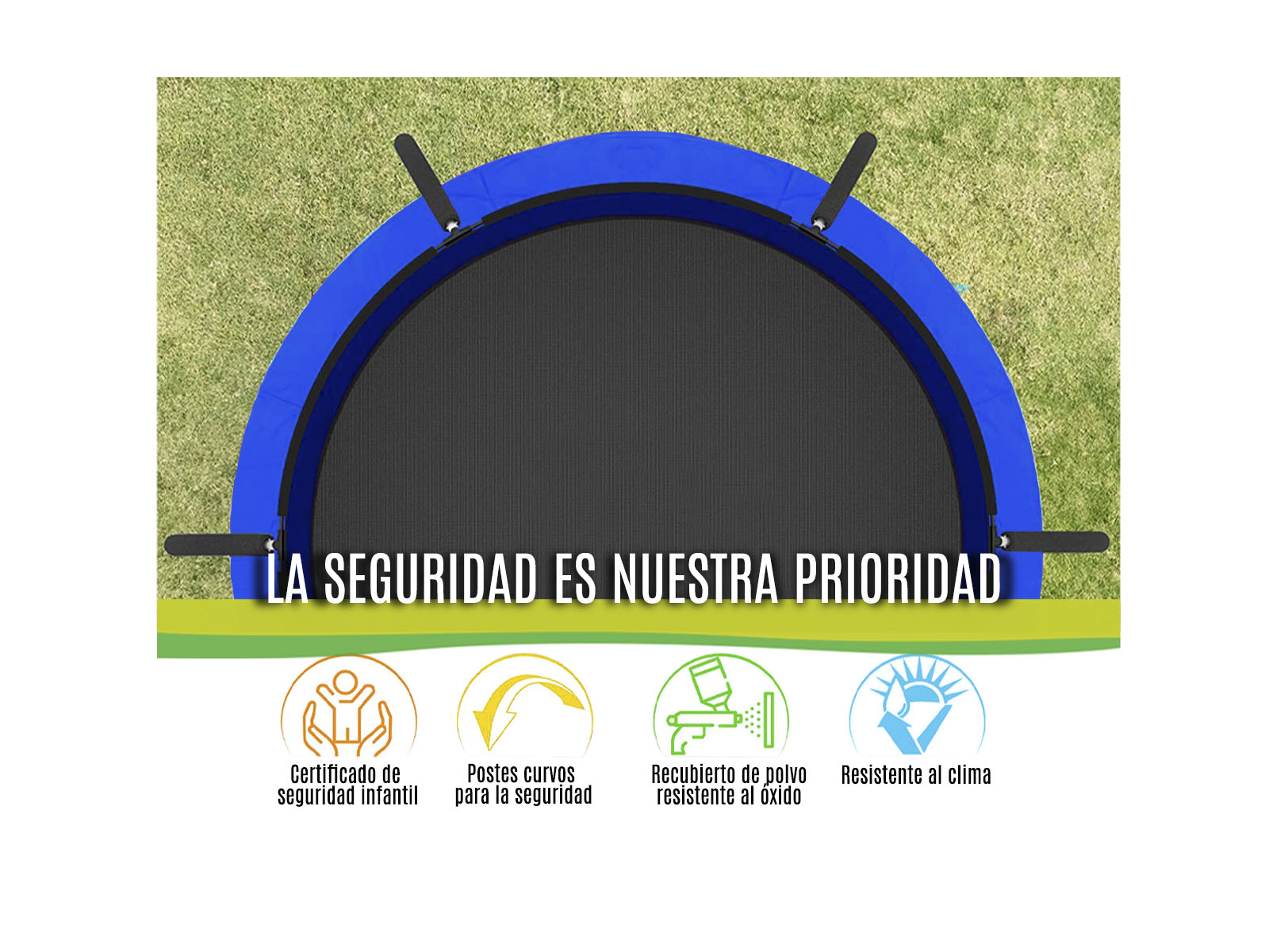 Foto 4 pulgar | Trampolin Pumpkin Azul 16ft