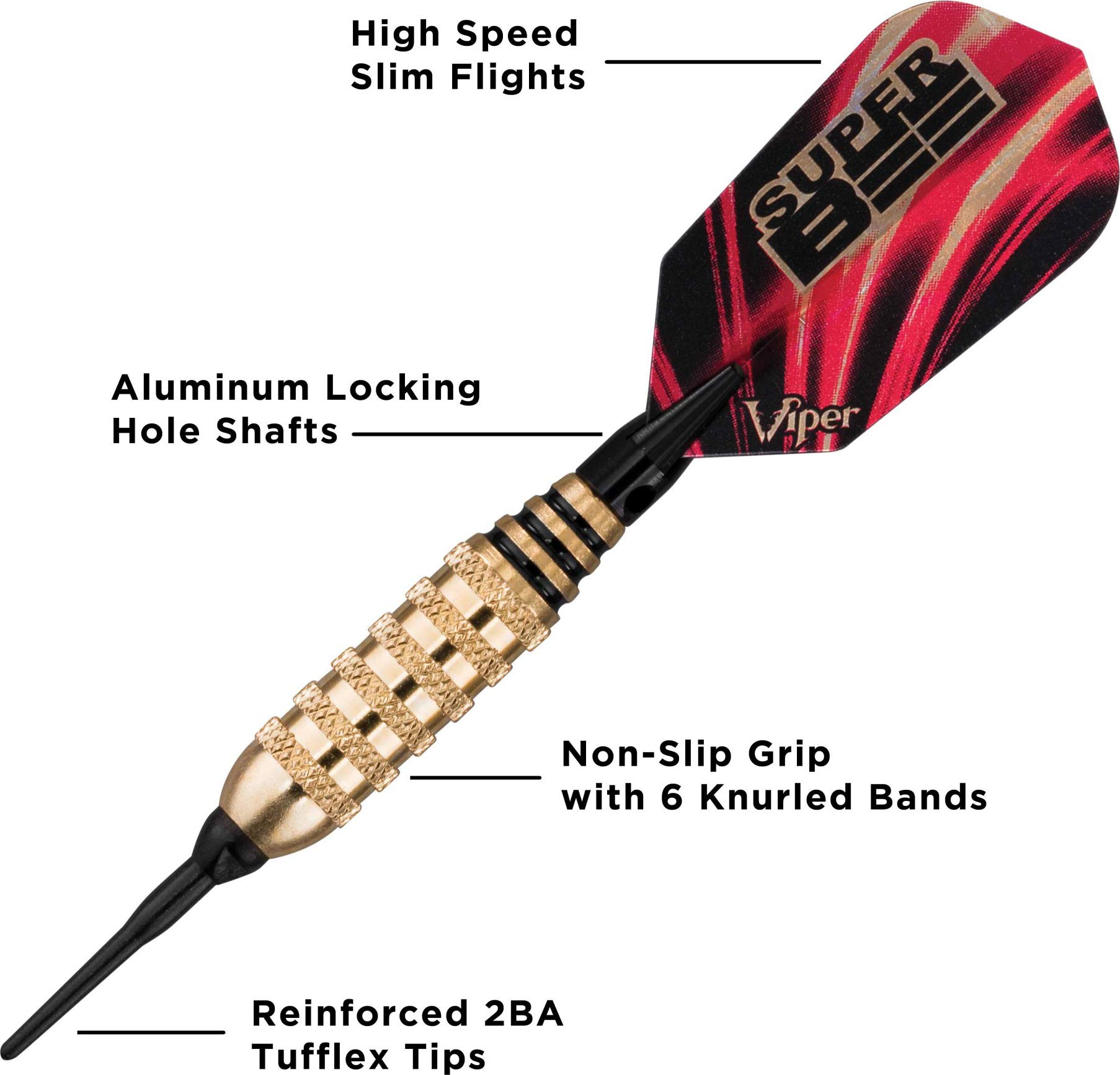 Foto 4 pulgar | Dardos De Punta Blanda Viper Super Bee De Latón, 16 G, Con 3 Puntas - Venta Internacional.