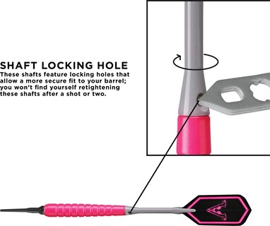 Foto 4 | Soft Tip Darts Viper V Glo Rosa/gris, 18 G, Para Diapasones Electrónicos - Venta Internacional.