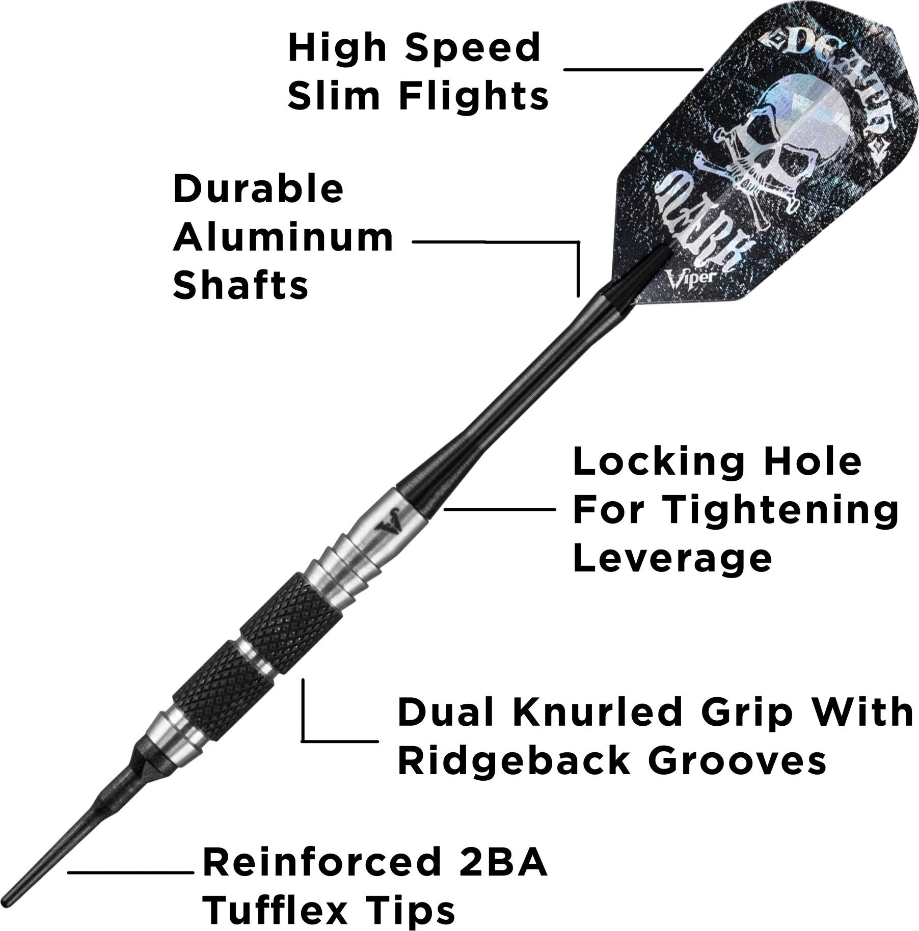Foto 4 pulgar | Soft Tip Dart Viper Desperado Death Mark, 80% Tungsteno, 18 G - Venta Internacional.