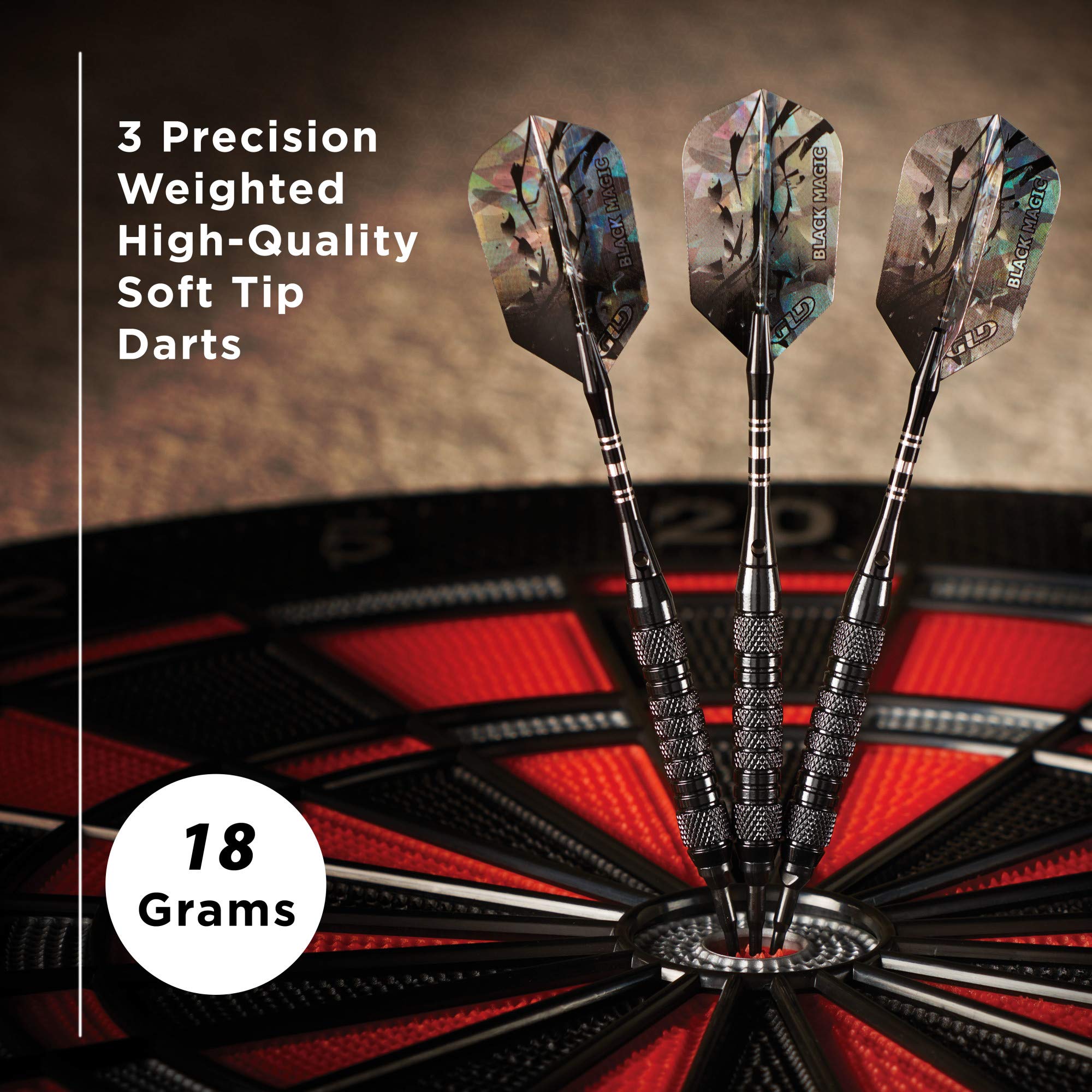Foto 3 pulgar | Darts Viper Black Magic, Punta Blanda, 18 G, Con Moleteado Mediano - Venta Internacional.
