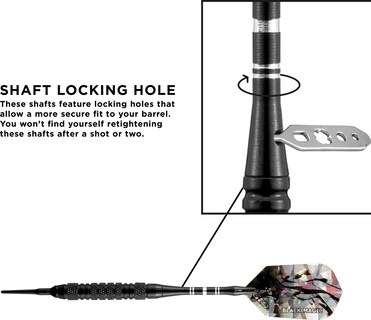 Foto 5 | Darts Viper Black Magic, Punta Blanda, 18 G, Con Moleteado Mediano - Venta Internacional.