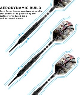 Foto 7 | Darts Viper Black Magic, Punta Blanda, 18 G, Con Moleteado Mediano - Venta Internacional.