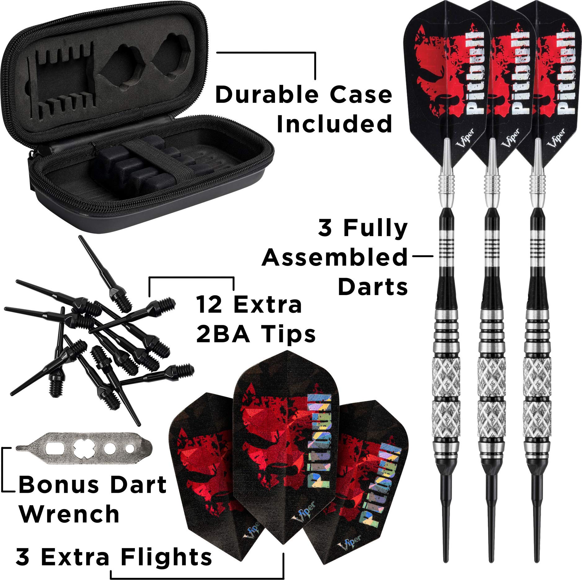 Foto 6 pulgar | Dart Viper Pitbull Soft Tip, 18 G, 90% Tungsteno, Para Adultos - Venta Internacional.
