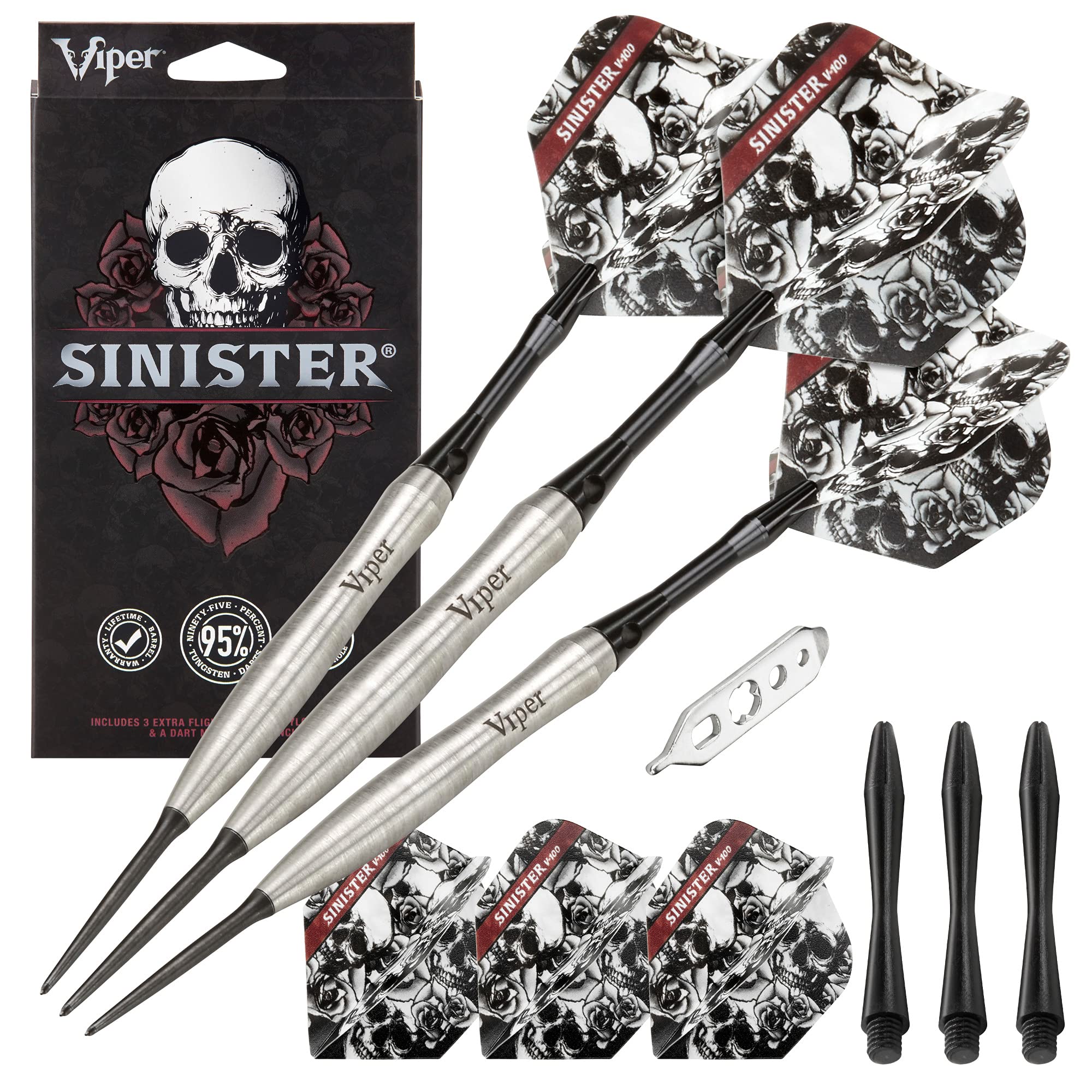 Foto 2 pulgar | Darts Viper Sinister Con Punta De Acero De Tungsteno (95%), 24 G, Color Plateado - Venta Internacional.