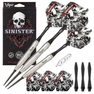 Foto 1 | Darts Viper Sinister Con Punta De Acero De Tungsteno (95%), 24 G, Color Plateado - Venta Internacional.