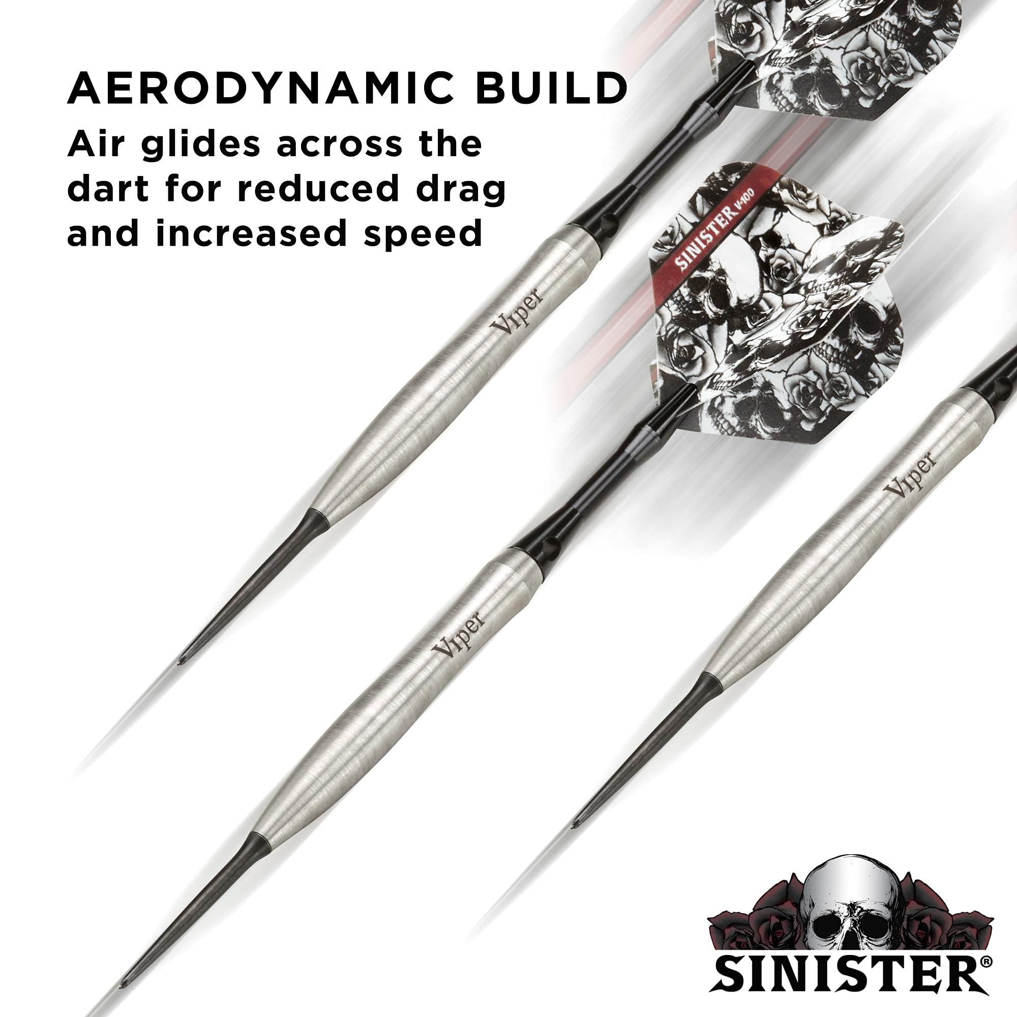 Foto 6 pulgar | Darts Viper Sinister Con Punta De Acero De Tungsteno (95%), 24 G, Color Plateado - Venta Internacional.