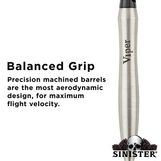 Foto 6 | Darts Viper Sinister Con Punta De Acero De Tungsteno (95%), 24 G, Color Plateado - Venta Internacional.
