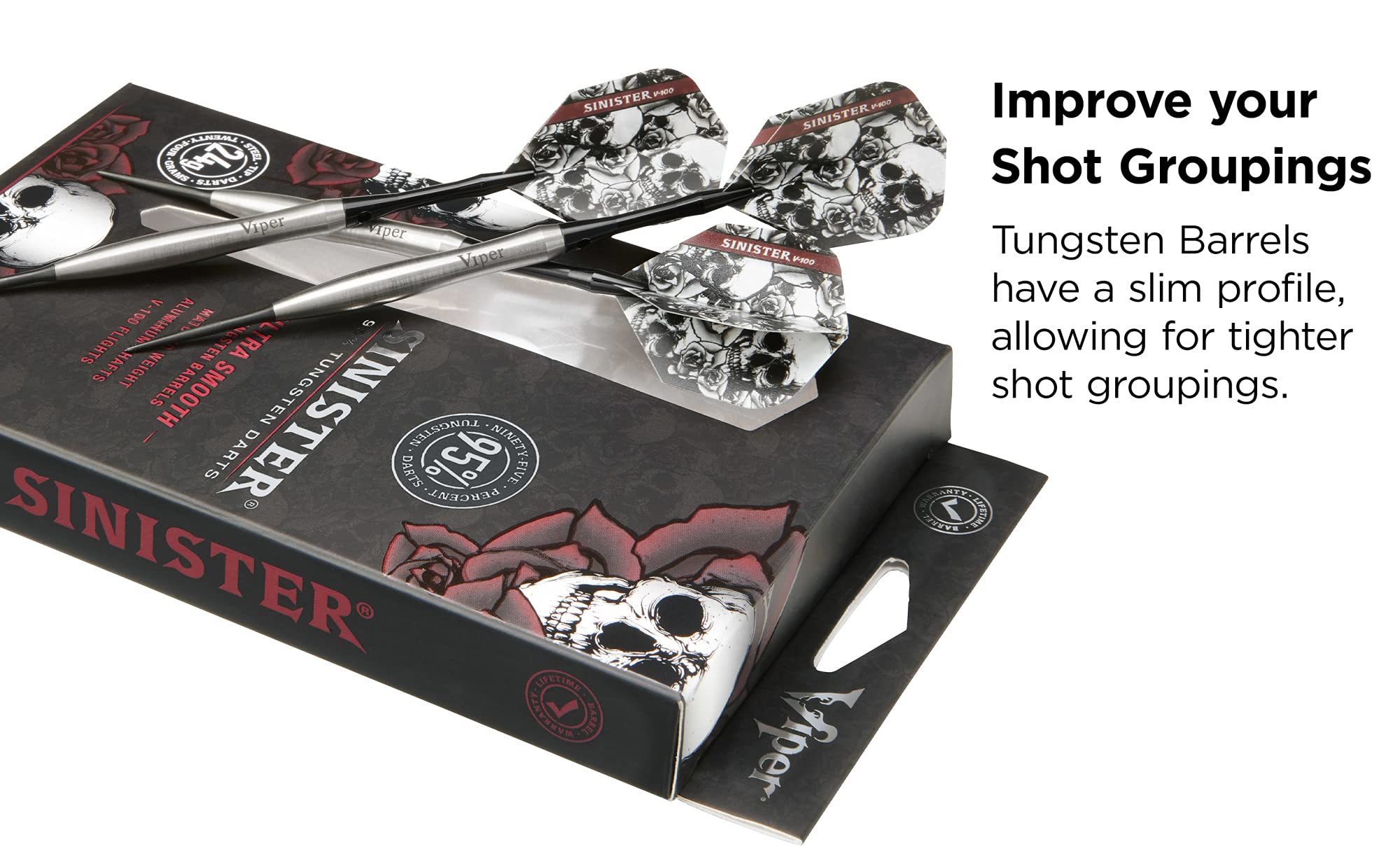 Foto 8 pulgar | Darts Viper Sinister Con Punta De Acero De Tungsteno (95%), 24 G, Color Plateado - Venta Internacional.
