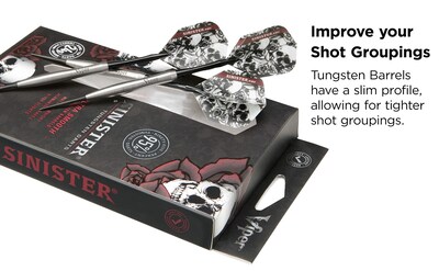 Foto 7 | Darts Viper Sinister Con Punta De Acero De Tungsteno (95%), 24 G, Color Plateado - Venta Internacional.