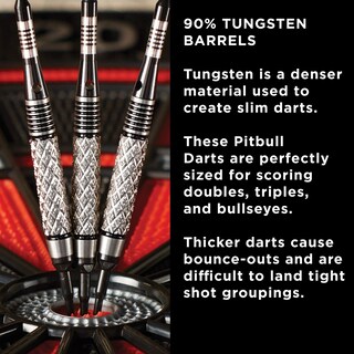 Foto 4 | Tungsteno Moleteado Completo Dart Viper Pitbull De Punta Blanda, 18 G - Venta Internacional.