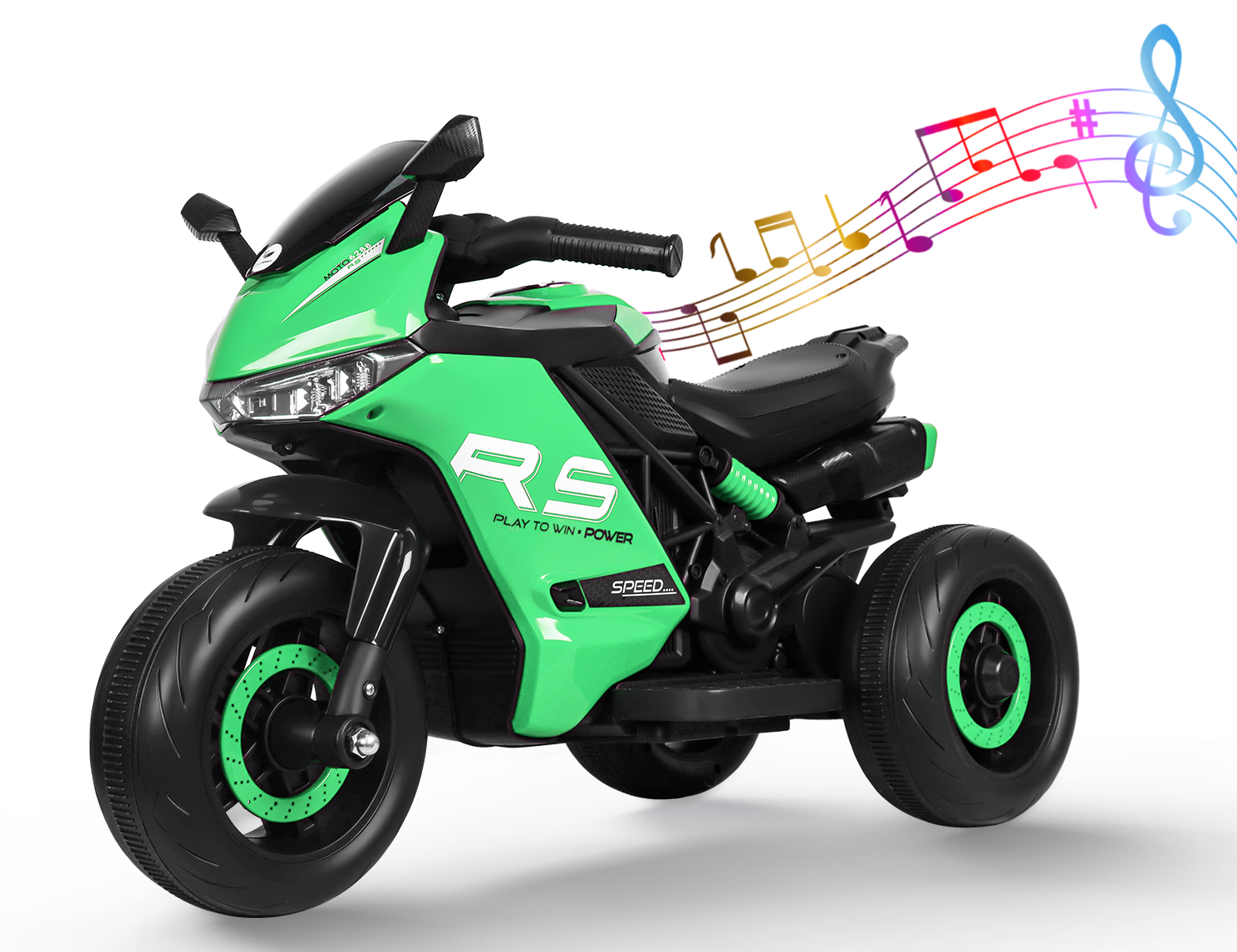 Foto 2 pulgar | Mini Moto Eléctrica Infantil Recargable Honey Whale Bdq-6288 Verde