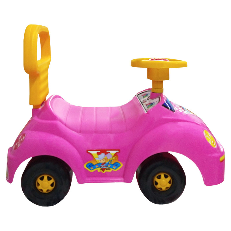Foto 4 pulgar | Montable Angelin Baby Corre Pasillos Con Barra De Empuje Rosa