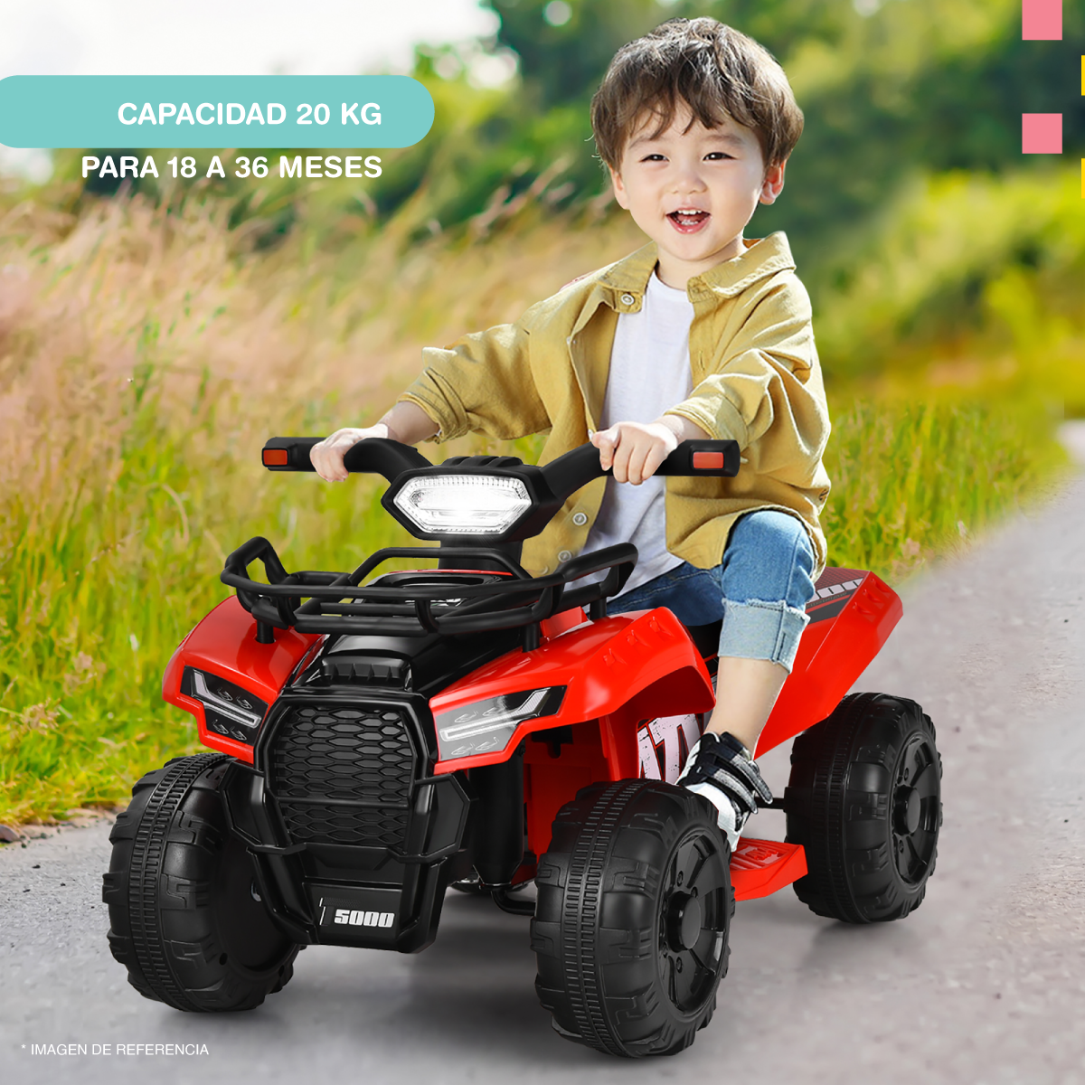 Foto 5 pulgar | Cuatrimoto ATV YEI Roja para Niños