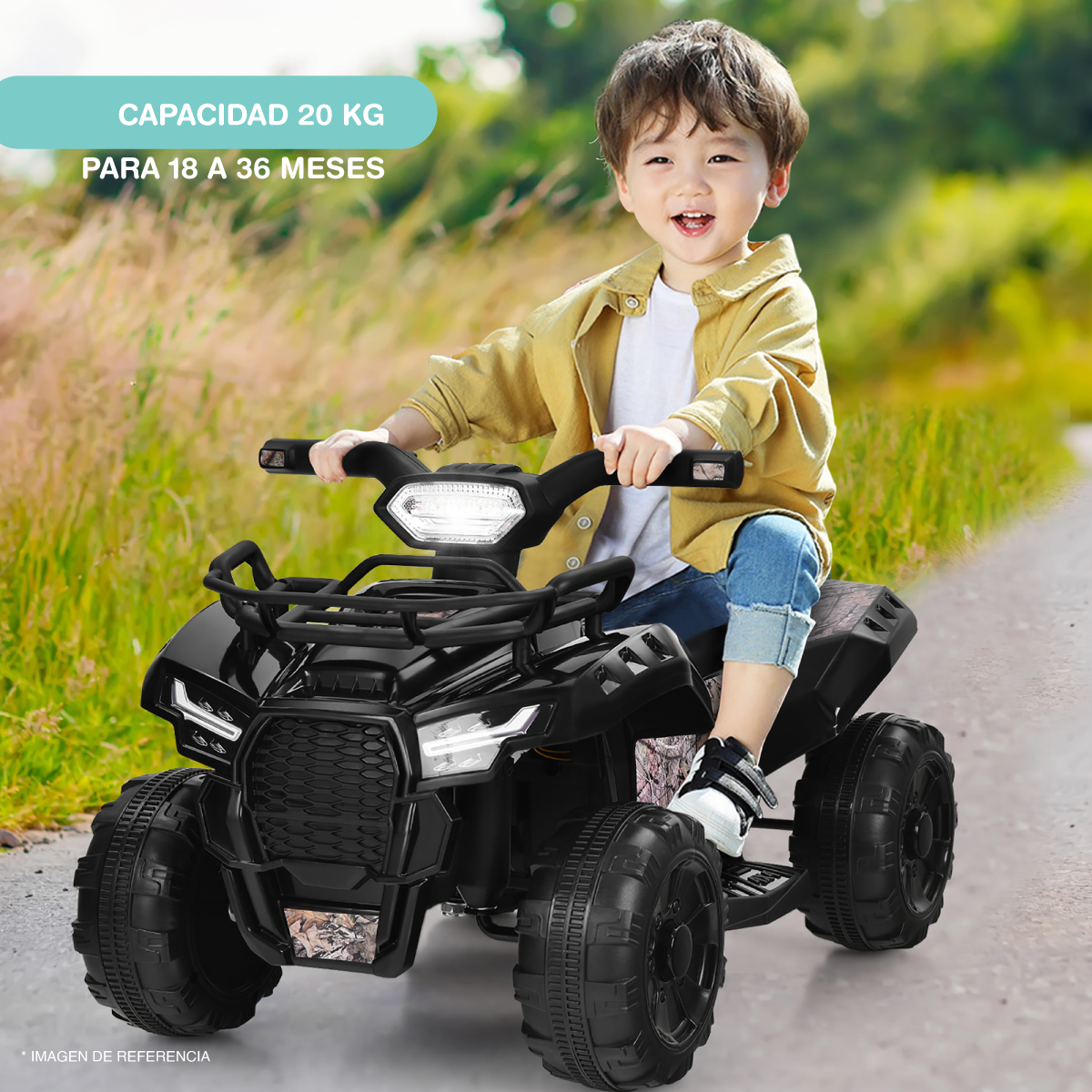 Foto 5 pulgar | Cuatrimoto Yei Atv Negra