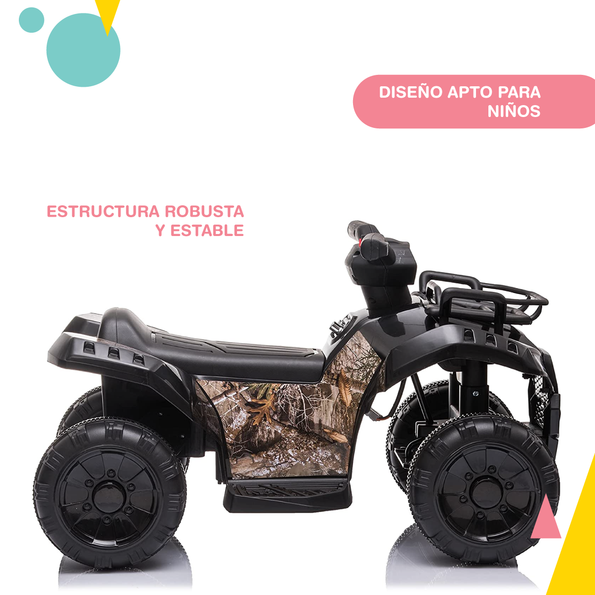 Foto 9 pulgar | Cuatrimoto Yei Atv Negra