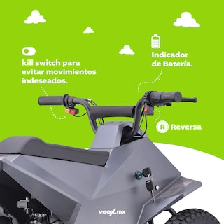 Foto 4 | Cuatrimoto Eléctrica Infantil Titan 24v 12ah 250w Gris