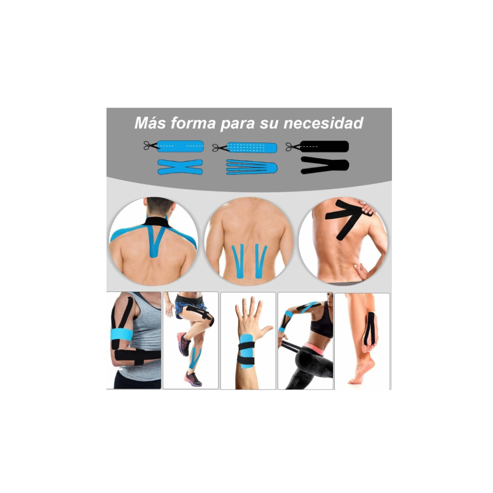 Foto 4 pulgar | Cinta Kinesiológica Neuromuscular 6 piezas