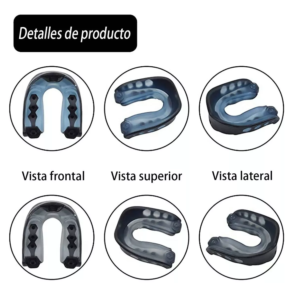 Foto 6 pulgar | Protector Bucal Dentales Deportivo M 2 Piezas Eo Safe Imports Esi-8248 Negro