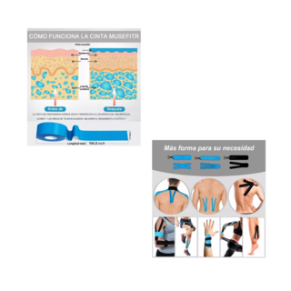 Foto 3 | Cinta Kinesiológica Vendaje Neuromuscular Tape 5 m X 2.5 cm 6 Piezas Multicolores